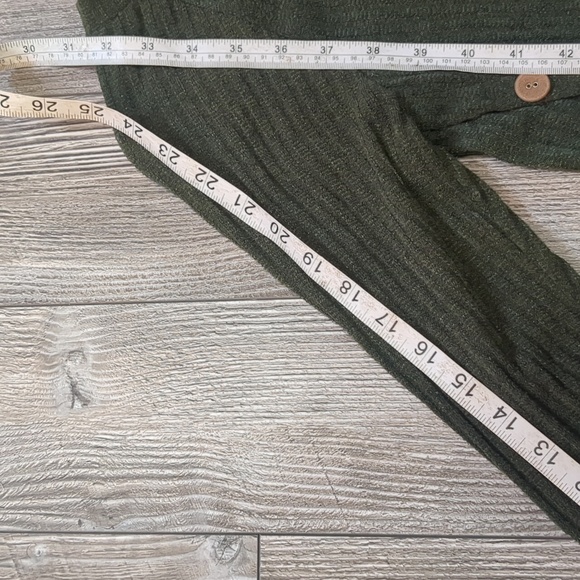 Chocolate USA Green Ribbed Sweater Size S - Picture 4 of 6